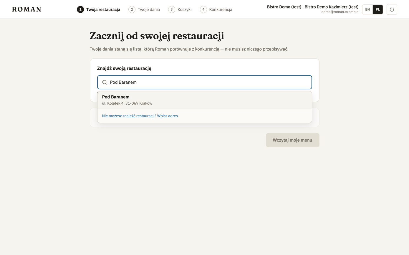 Wyszukiwanie restauracji