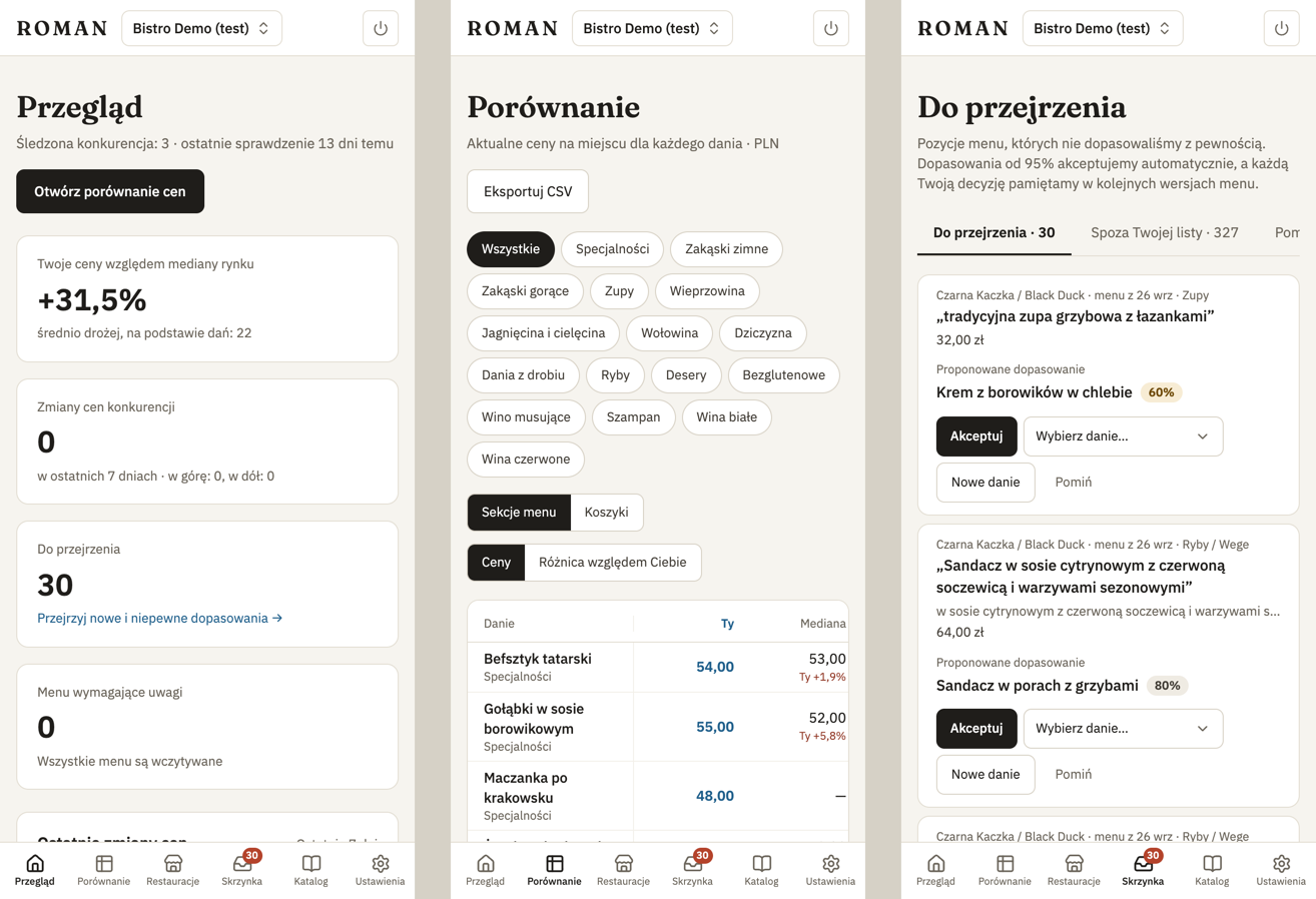 Overview, compare and inbox on a phone